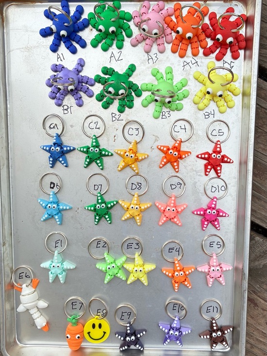 Other - Kids Starfish & Octopus Keychain Toy ( and others)- Assorted Colors